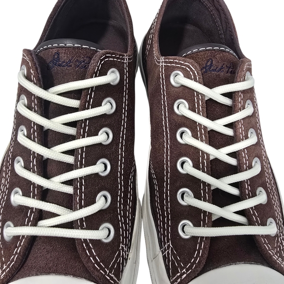 Vintage Converse Jack Purcell Brown Men\'s 5.5 Women\'s Size 7 - Picture 9 of 11